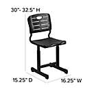 Alternate image 5 for Flash Furniture Adjustable Student Chair in Black