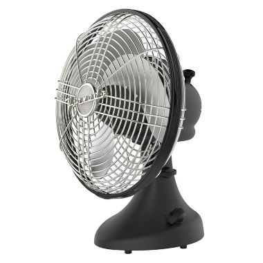 Vornado&reg; Swan S&trade; FA1-0060-06 14.8-Inch 3-Speed Vintage Oscillating Table Fan in Silver. View a larger version of this product image.