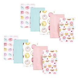 Hudson Baby® 10-Pack Sweetest Cupcake Flannel Burp Cloths Bundle in Pink/Multi