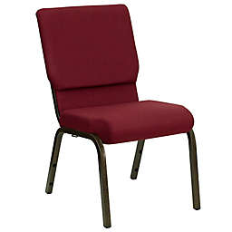 Flash Furniture 18.5-Inch Stacking Church Chair in Burgundy/Gold