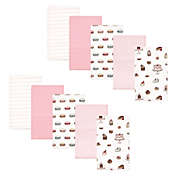 Hudson Baby&reg; 10-Pack Sweet Bakery Flannel Burp Cloths Bundle in Pink/Multi