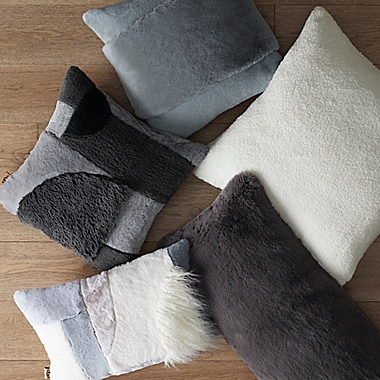 UGG&reg; Crescent Square Throw Pillow in Charcoal. View a larger version of this product image.