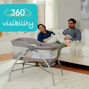 The First Years&trade; First Dreams Portable Bassinet Baby Sleeper in Grey. View a larger version of this product image.