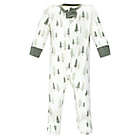 Alternate image 3 for Hudson Baby&reg; 3-Pack Forest Cotton Sleep and Play Footies in Green