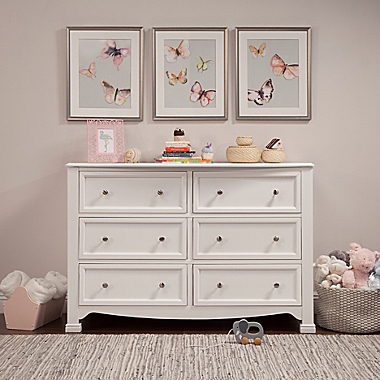 DaVinci Kalani 6-Drawer Double Wide Dresser in White. View a larger version of this product image.