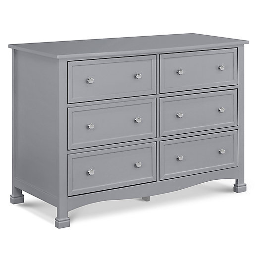 Alternate image 1 for DaVinci Kalani 6-Drawer Double Wide Dresser in Grey