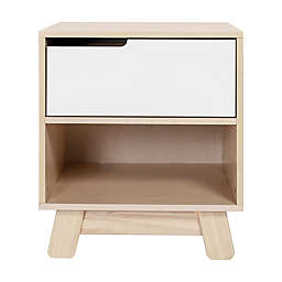 Babyletto Hudson Nightstand in Washed Natural/White