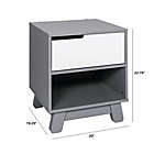 Alternate image 4 for Babyletto Hudson Nightstand in Gray and White