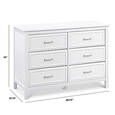 DaVinci Charlie 6-Drawer Double Dresser in White. View a larger version of this product image.