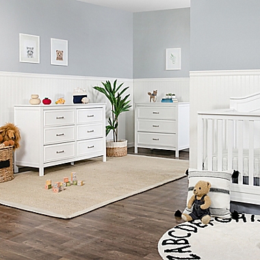 DaVinci Charlie 6-Drawer Double Dresser in White. View a larger version of this product image.