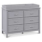Alternate image 6 for DaVinci Charlie 6-Drawer Double Dresser in Grey