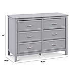 Alternate image 4 for DaVinci Charlie 6-Drawer Double Dresser in Grey