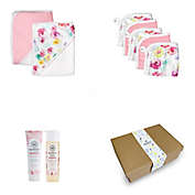 The Honest Company&reg; 9-Piece Floral Bubbles &amp; Cuddles Bath Gift Set in Pink/White