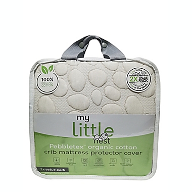 Dreamtex My Little Nest Pebbletex Waterproof Organic Cotton Crib Mattress Pad Covers (2-Pack). View a larger version of this product image.