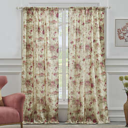 Greenland Home Fashions Antique Rose 84-Inch Window Curtain Panels (Set of 2)