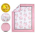 Alternate image 6 for The Peanutshell&trade; Pink Floral 3-Piece Crib Bedding Set