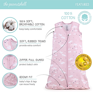 The PeanutShell&trade; 2-Pack Moon Wearable Blankets in Pink. View a larger version of this product image.