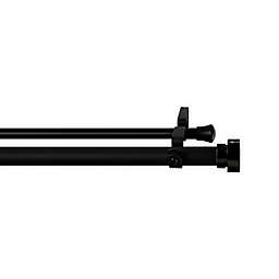 Rod Desyne Bonnet 120 to 170-Inch Adjustable Double Drapery Rod in Black