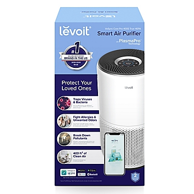 Levoit PlasmaPro&trade; 400S Smart True HEPA Air Purifier in White. View a larger version of this product image.