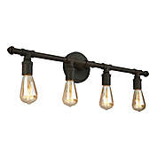 EGLO Rivertown 4-Lightt Open Bulb Vanity Light in Rustic Bronze