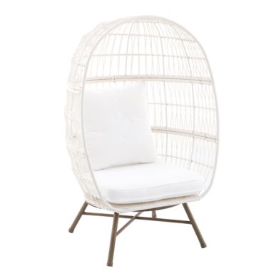 uitglijden ei Baron Everhome™ Saybrook Egg Chair in White | Bed Bath & Beyond