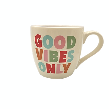 "Good Vibes Only" Mug in White. View a larger version of this product image.