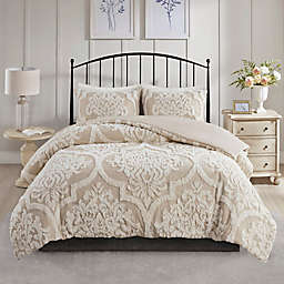 Madison Park® Viola Tufted Cotton 3-Piece Full/Queen Comforter Set in Taupe