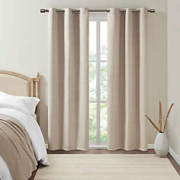 Beautyrest® Rocky 84-Inch Jacquard Total Blackout Window Curtain Panels in Taupe (Set of 2)