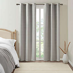 Beautyrest® Rocky 84-Inch Jacquard Total Blackout Window Curtain Panels in Grey (Set of 2)