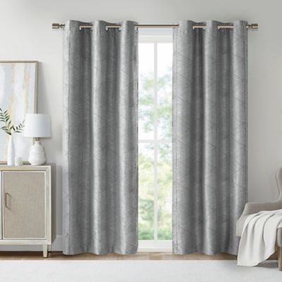 Beautyrest&reg; Francis 84-Inch Total Blackout Window Curtain Panels in Grey (Set of 2)