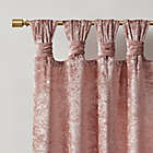 Alternate image 1 for Intelligent Design Felicia 63-Inch Velvet Cuff Tab Top Window Curtain Panel in Blush (Single)