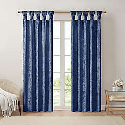 Intelligent Design Felicia 63-Inch Velvet Cuff Tab Top Window Curtain Panel in Blush (Single)