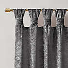 Alternate image 1 for Intelligent Design Felicia 84-Inch Velvet Cuff Tab Top Window Curtain Panel in Grey (Single)