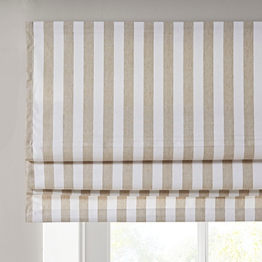Madison Park&reg; Cannon 33-Inch x 64-Inch Yarn Dyed Light Filtering Roman Shade in Taupe. View a larger version of this product image.