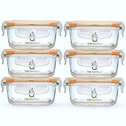 Sage Spoonfuls® Tough Glass Tubs 4 oz. Baby Food Storage Containers in Clear (Set of 6)