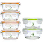 Alternate image 0 for Sage Spoonfuls&reg; Tough Glass Combo Pack Baby Food Storage Container Set in Clear (Set of 6)