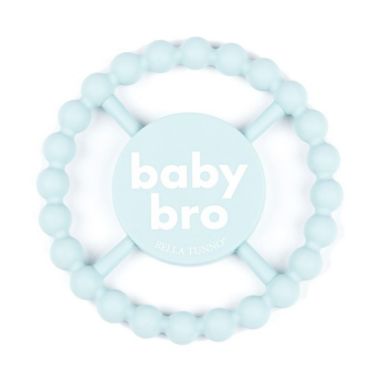 Bella Tunno&trade; "Baby Bro" Happy Teether in Light Blue. View a larger version of this product image.