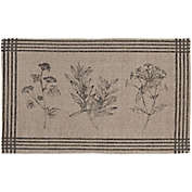 Bee &amp; Willow&trade; Botanical Sketch 20-Inch x 32-Inch Kitchen Mat in Grey