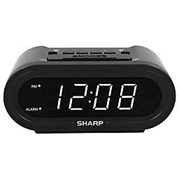 Sharp® Accuset Automatic Alarm Clock in Black