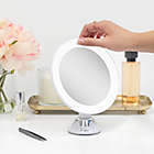 Alternate image 2 for Zadro&reg; 10x Cordless LED Lighted Wall Mount Mirror in White
