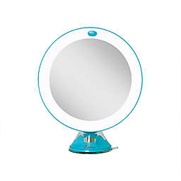 Zadro&reg; 10x Cordless LED Lighted Wall Mount Mirror in Turquoise