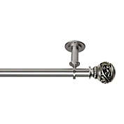 Rod Desyne Isabella 160 to 240-Inch Single Ceiling Curtain Rod Set in Satin Nickel