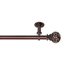 Rod Desyne Isabella 28 to 48-Inch Single Ceiling Curtain Rod Set in Bronze