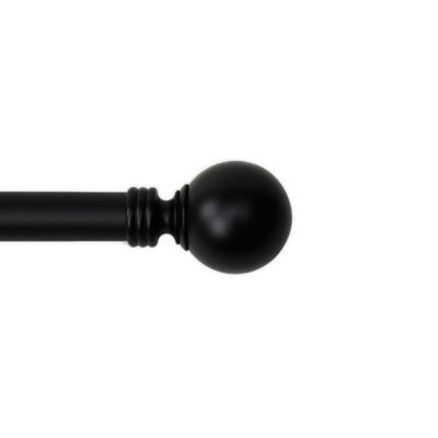 120 Inch Black Curtain Rod Bed Bath, Bed Bath And Beyond Curtain Rods Black