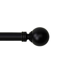Rod Desyne Globe 160 to 240-Inch Adjustable Single Curtain Rod Set in Black