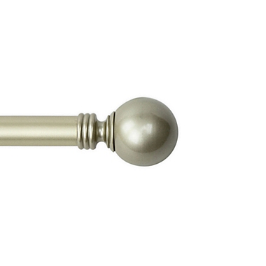 Rod Desyne Globe 28 to 48-Inch Adjustable Single Curtain Rod Set in Gold. View a larger version of this product image.