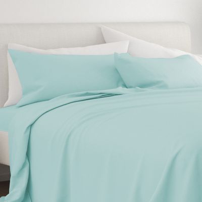 Home Collection Solid Twin XL Sheet Set in Aqua