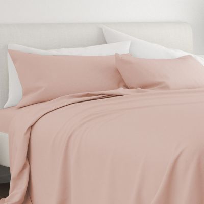 Home Collection Solid California King Sheet Set in Blush