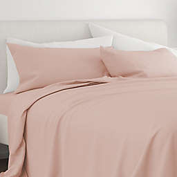 Home Collection Solid Twin Sheet Set in Blush