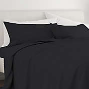 Home Collection Solid Queen Sheet Set in Black
